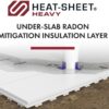 HEAT-SHEET HEAVY. UNDER-SLAB RADON MITIGATION INSULATION LAYER